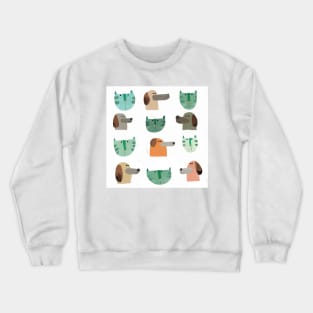 Confused cats and dogs Crewneck Sweatshirt